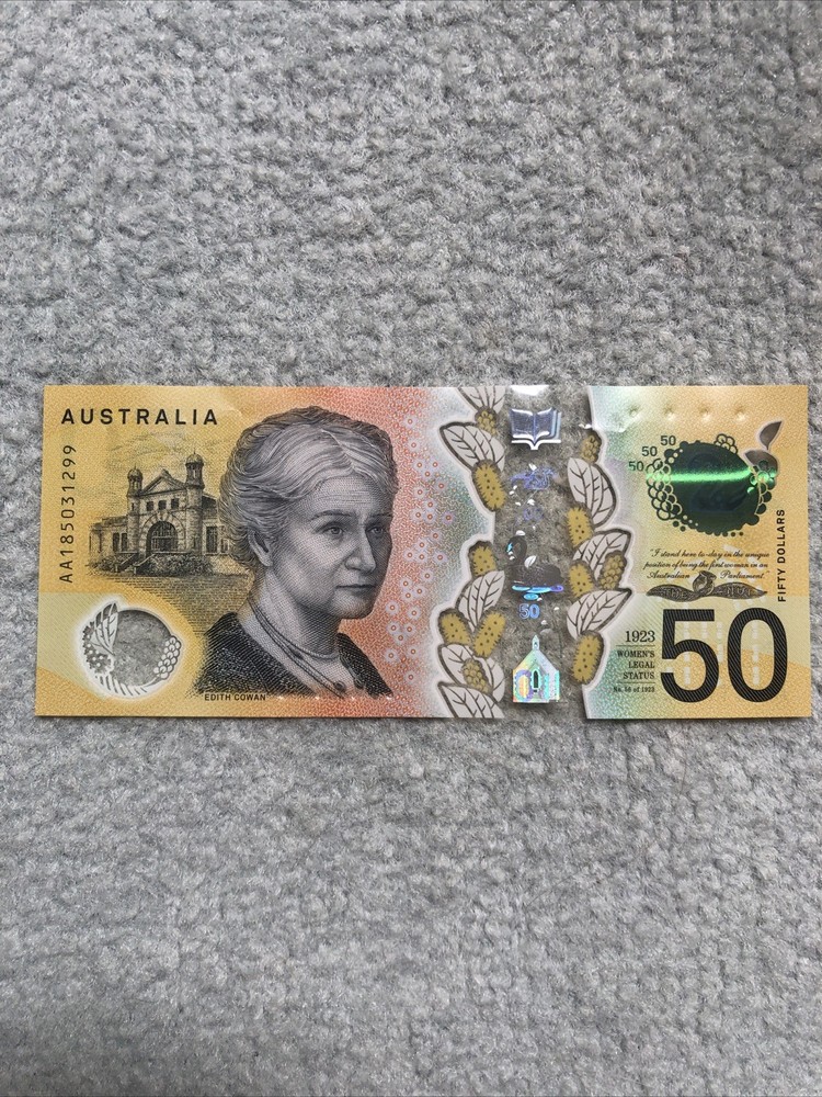 2018 $50 First Prefix Lowe Fraser AA185031299