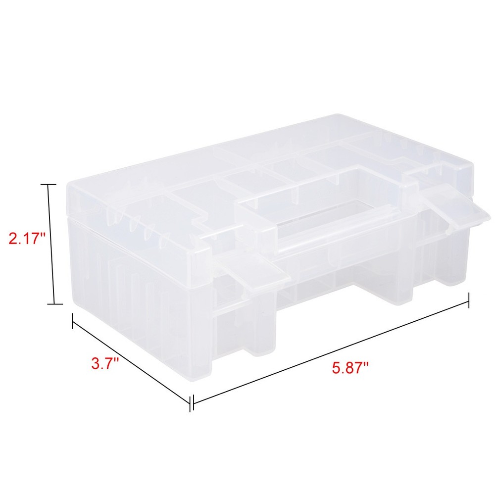 Battery Storage Case Protective Holder Container Transparent for AAA/AA Battery