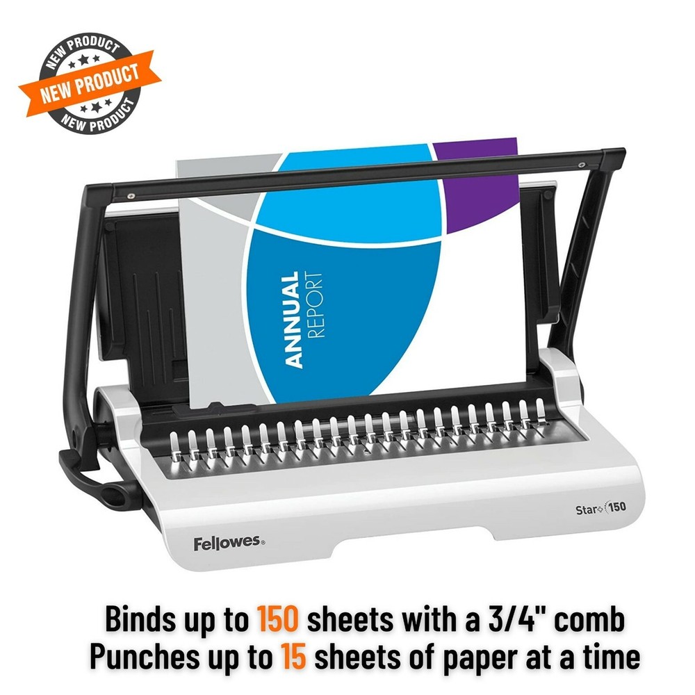 Comb Binding Binder Machine Document Hand Book Paper for Home Office Classroom