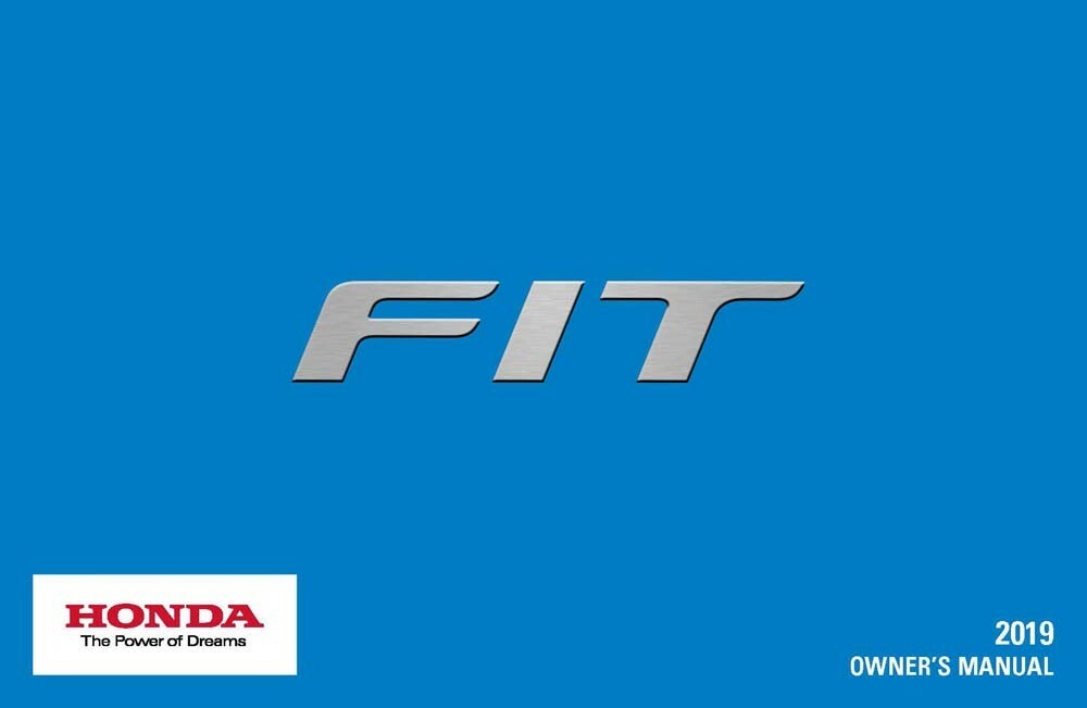 2019 Honda Fit Owners Manual User Guide Reference Book
