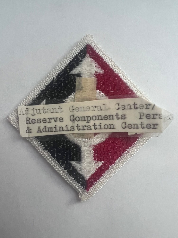 Adjuctant General Center/ Reserve Components US Army Patch