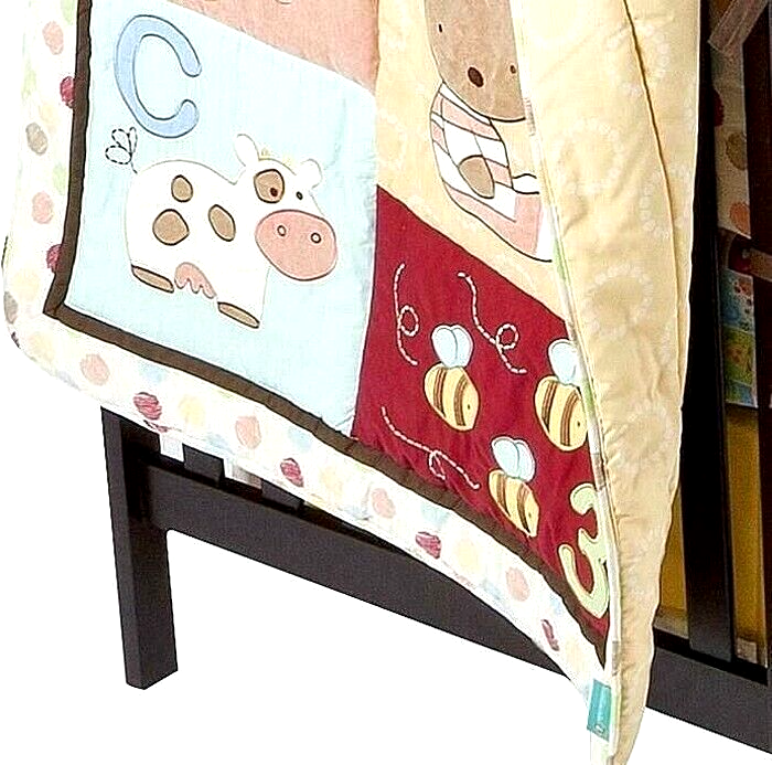 TIDDLIWINKS 3 PIECE CRIB SET ABC 123