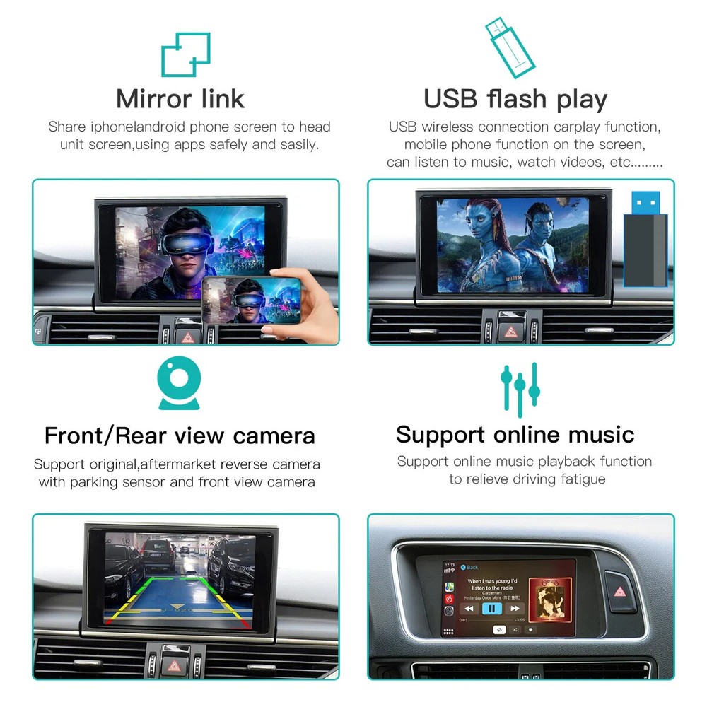 Wireless Carplay Auto Box For Audi A6 A7 S6 S7 RMC Support Android