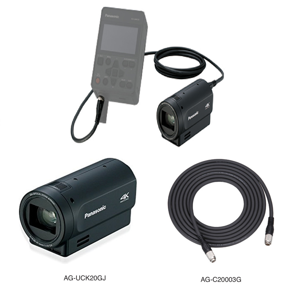 Panasonic AG-UCK20GJ 4K Camera Head + AG-C20003G Remote Operation Panel Set NEW