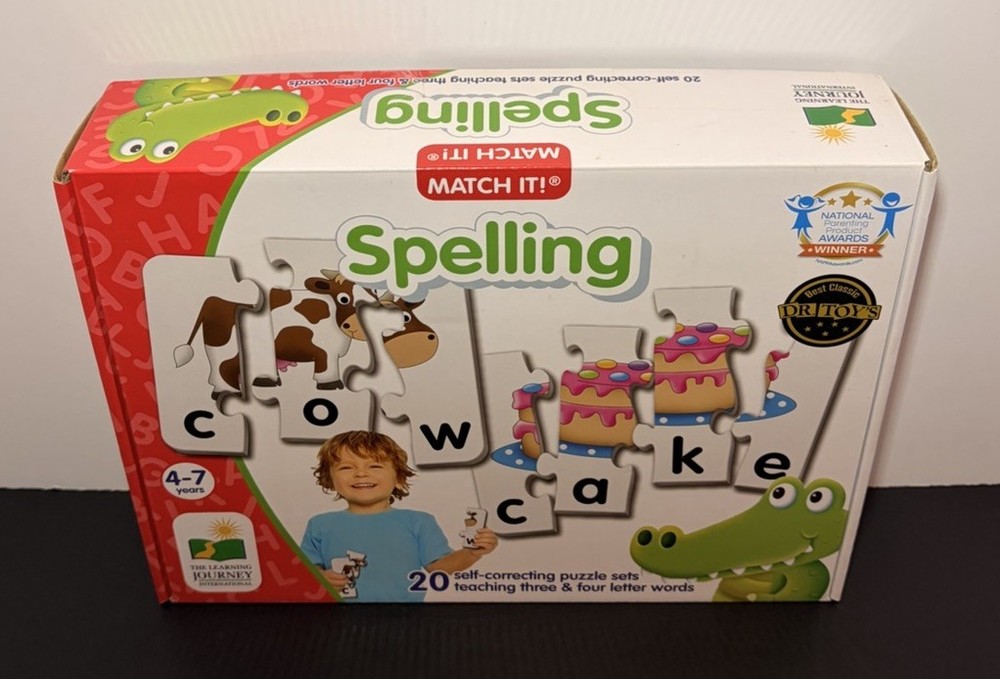 THE LEARNING JOURNEY MATCH IT! SPELLING 20 SELF CORRECTING PUZZLE SET