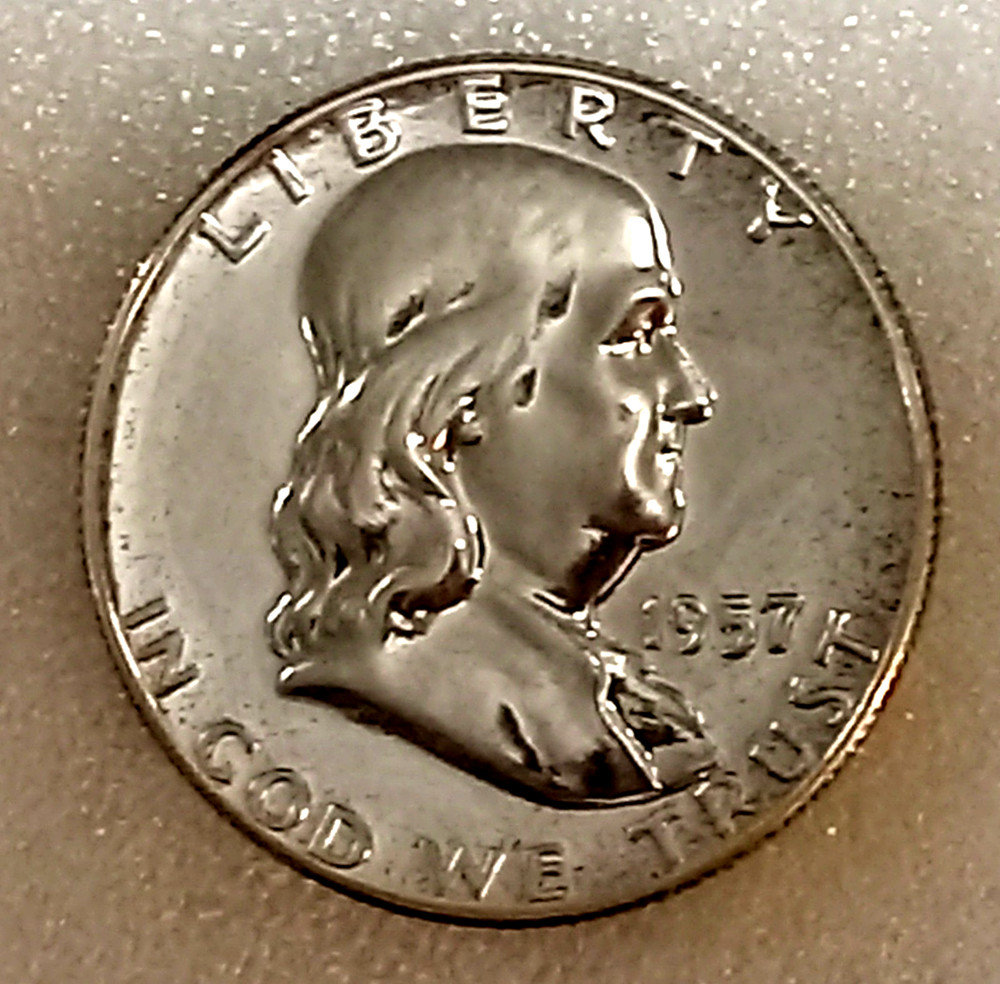 1957 Franklin Half Dollar PROOF 90% Silver