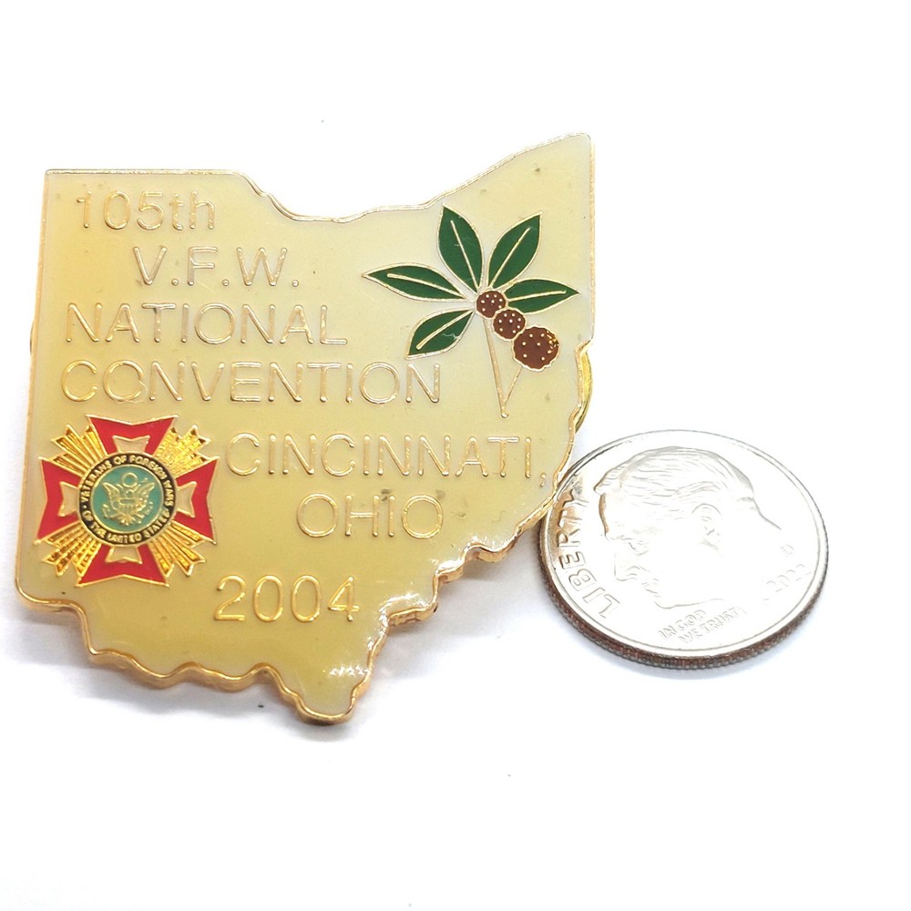 2004 VFW National Convention Cincinnati Ohio State Shape Enamel Pin