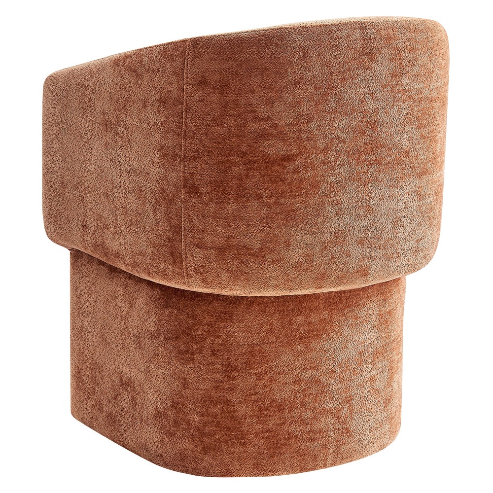 Verity Chenille Dining Armchair in Rust