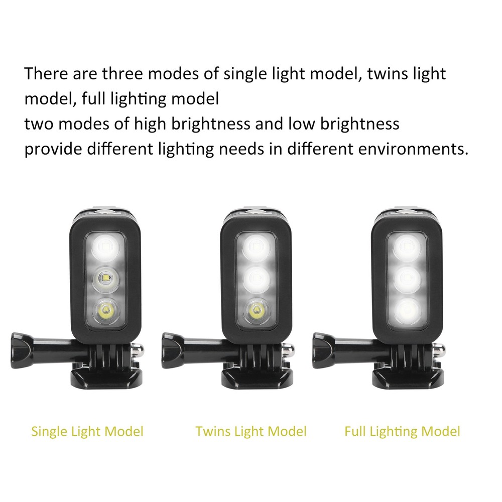45M Waterproof LED Video Diving Fill Light Underwater For 4 Motion