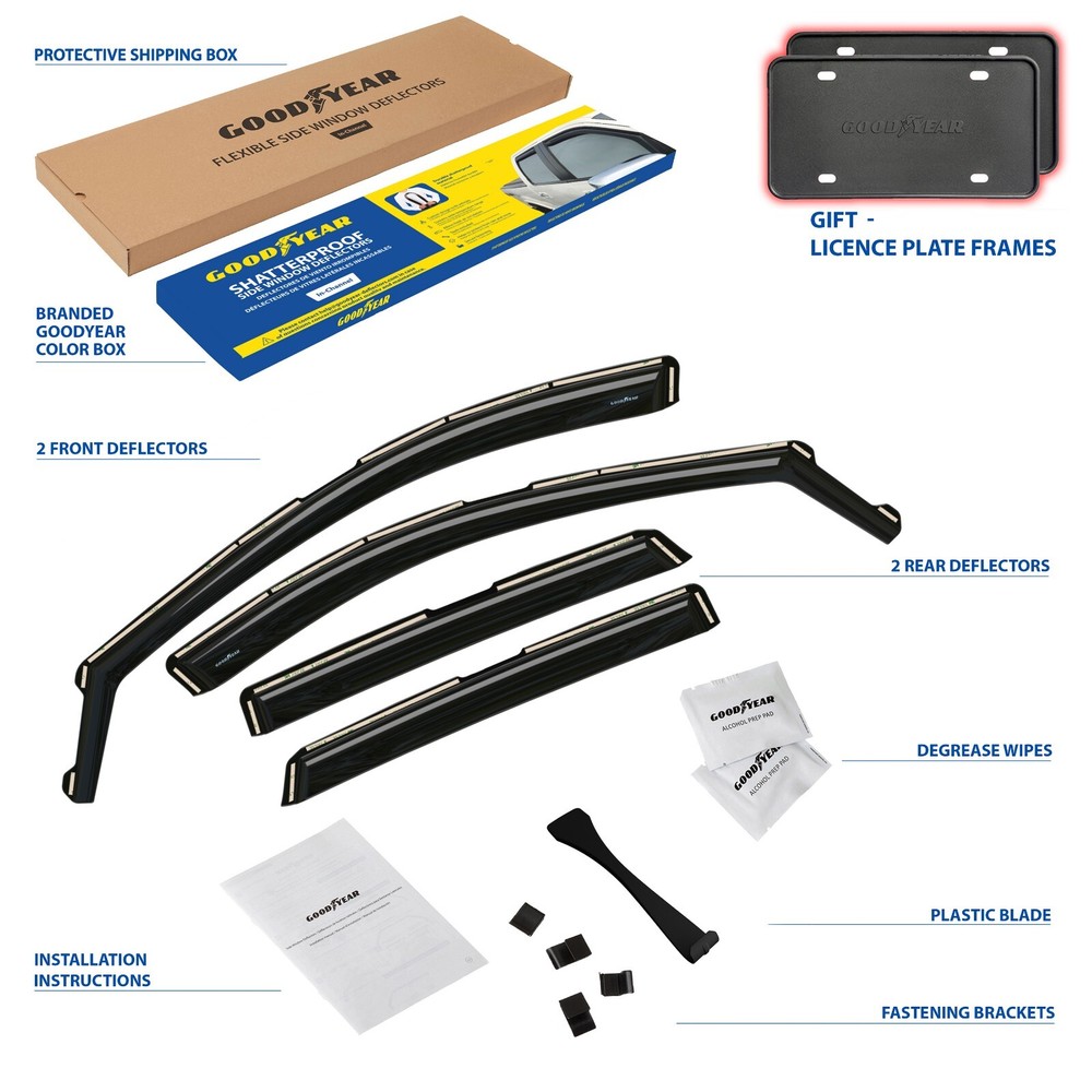 Side Window Deflectors Rain Guards for 2020-2026 Ford Escape