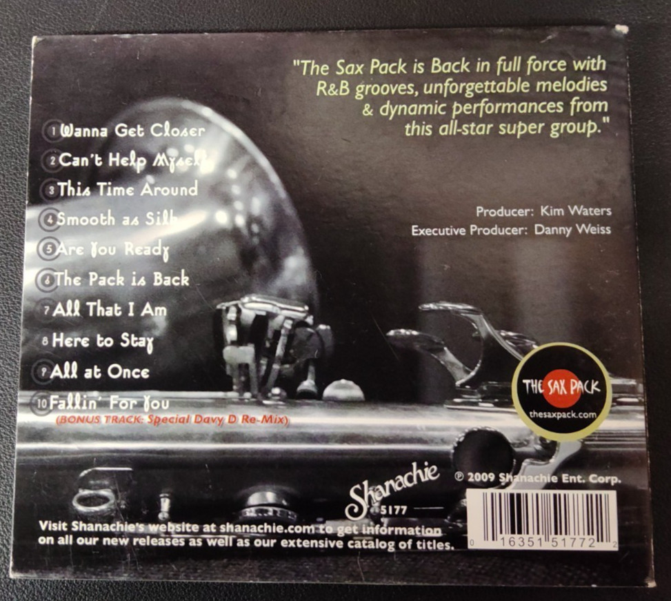 The Sax Pack Signed CD Album The Pack is Back