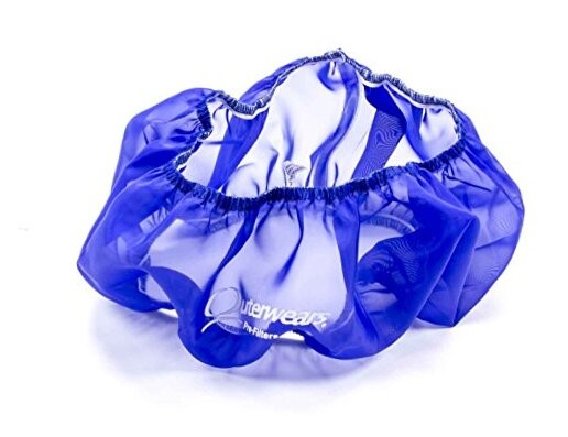 Air Filter Wrap, Pre Filter, 14 in OD, 4 in Tall, Polyester, Blue, Each