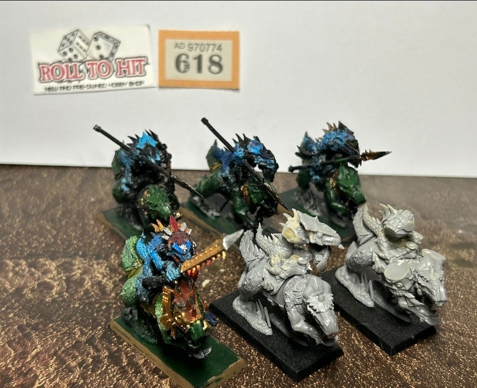 Warhammer The Old World Saurus Cavelry / AOS Seraphon Part Painted & Assembled
