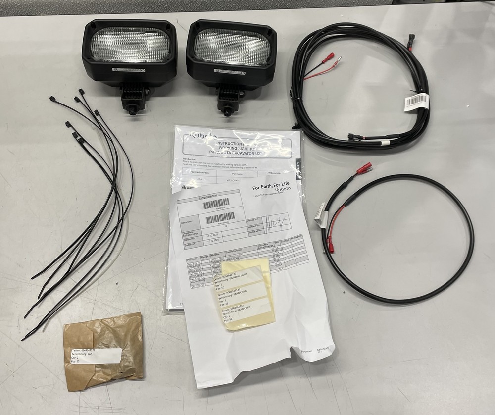 Kubota Canopy Light Kit For U27-4 K7140