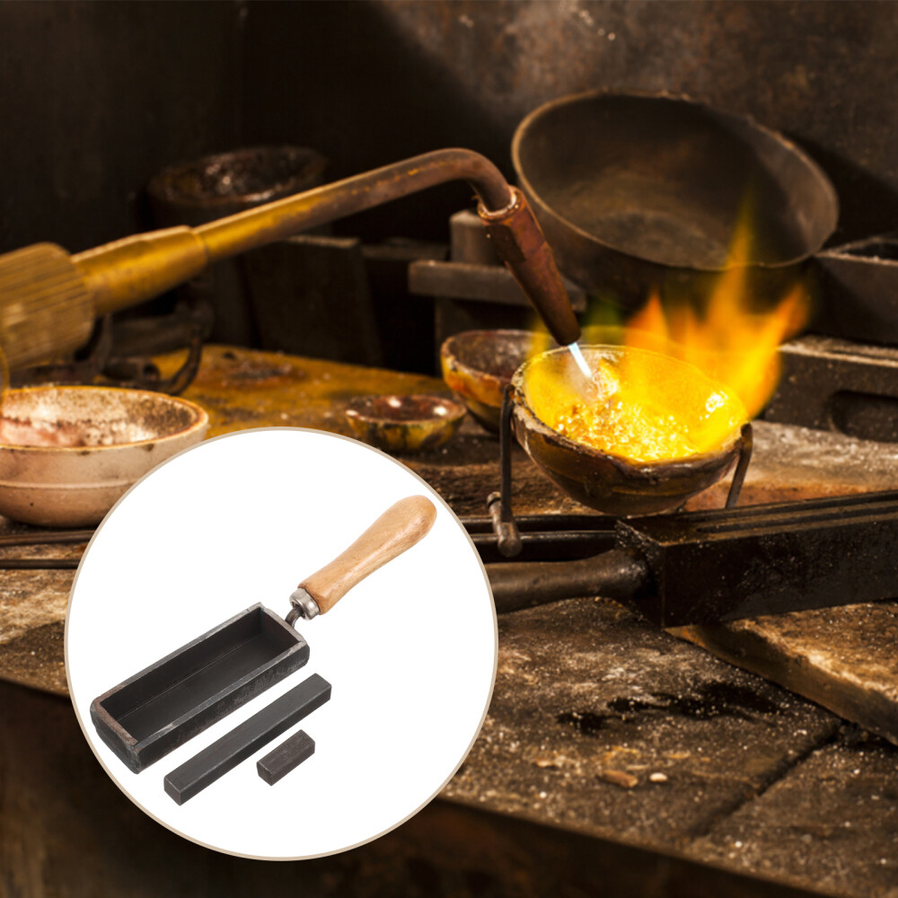 Iron Ingot Mold Casting Mold Melting Refining Gold Silver Metal With Handle