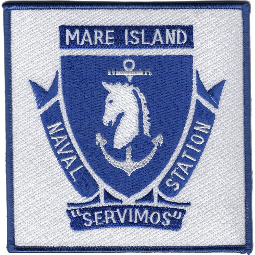 45" NAVY NAVAL STATION  MARE ISLAND EMBROIDERED PATCH
