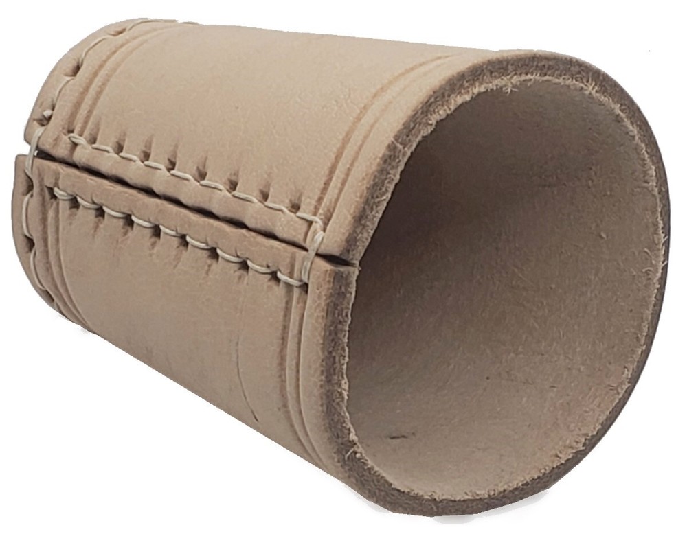 Genuine Real Leather Dice Cup Natural Unlined Compact Size Handcrafted