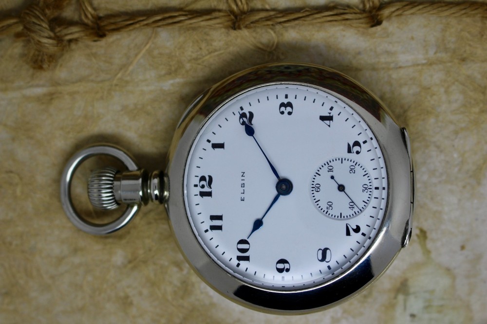 Serviced 1908 Elgin 18 Size Pocket Watch