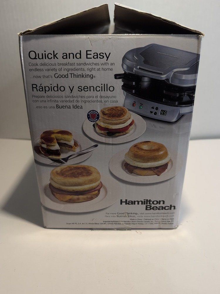 Hamilton Beach Dual Breakfast Sandwich Maker Opened Never Used