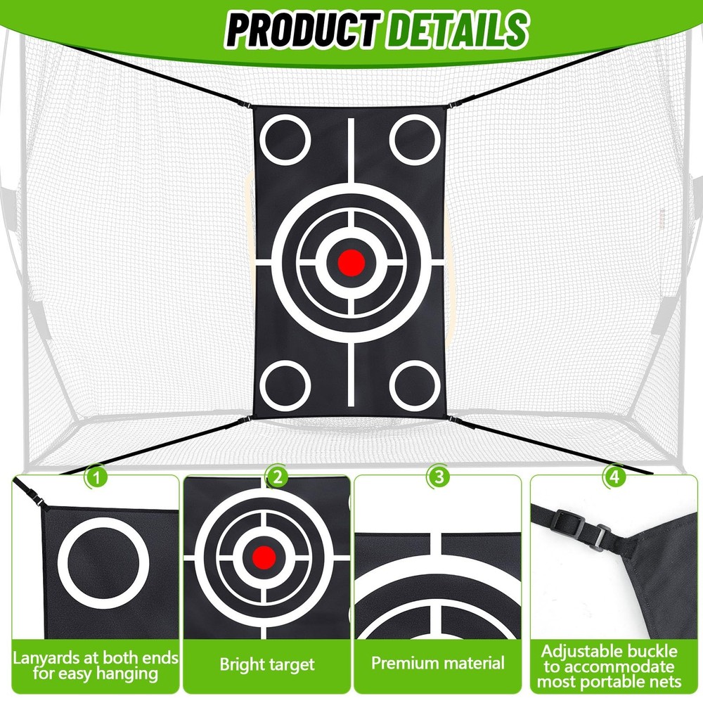 Golf Target Cloth for Net Golf Hitting Net Target with 4 Straps for Practice ...