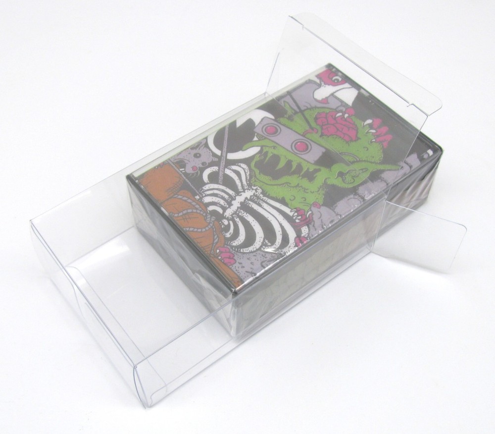 25x DOUBLE CASSETTE TAPE (OLD) (SIZE B)-CLEAR PLASTIC PROTECTIVE SLEEVE (READ!)