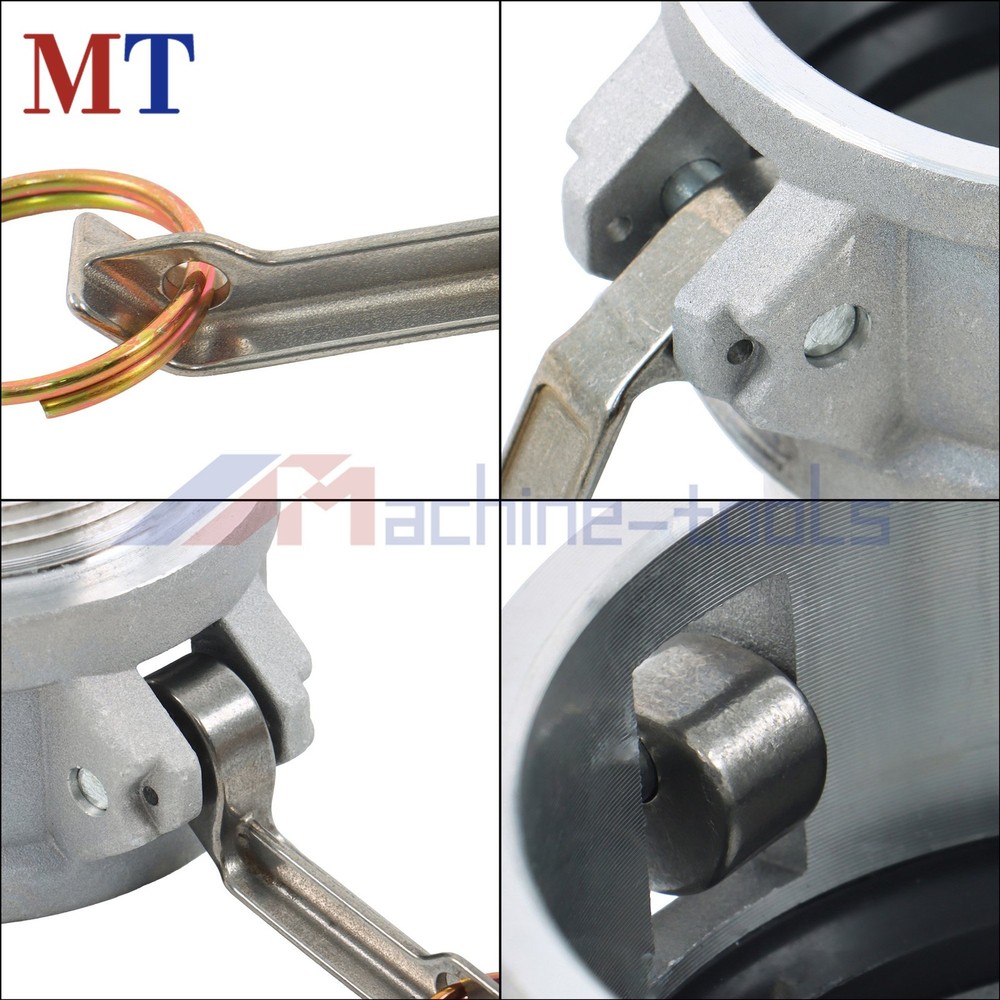 2PCS 3" Type B Cam Fitting Set - Plug, NPT Male & Gaskets Aluminum