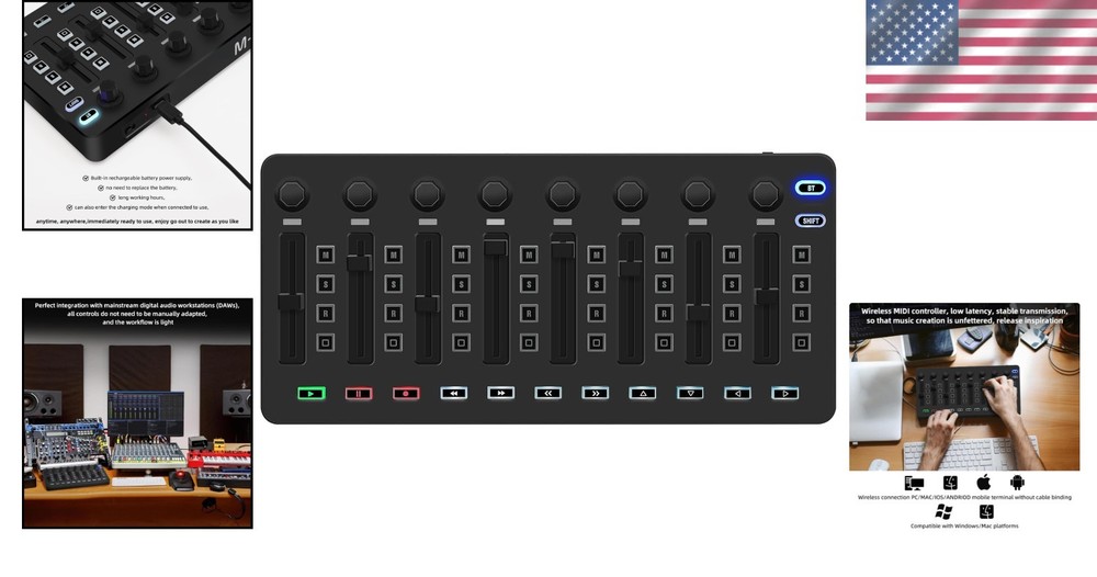 Compact Bluetooth Midi Controller for Music Creation