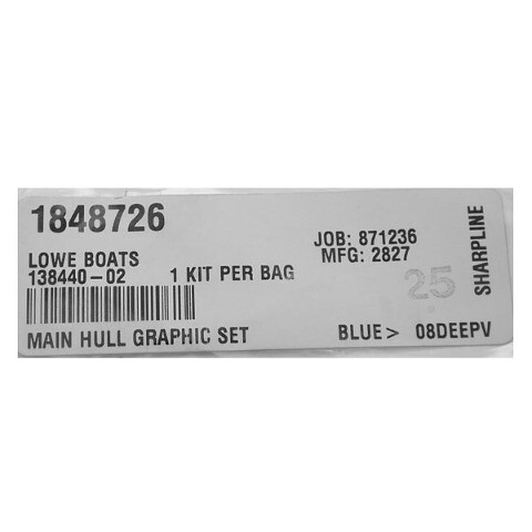 Lowe Boat Graphic Decal Sticker Deep-V Blue Black (Kit)