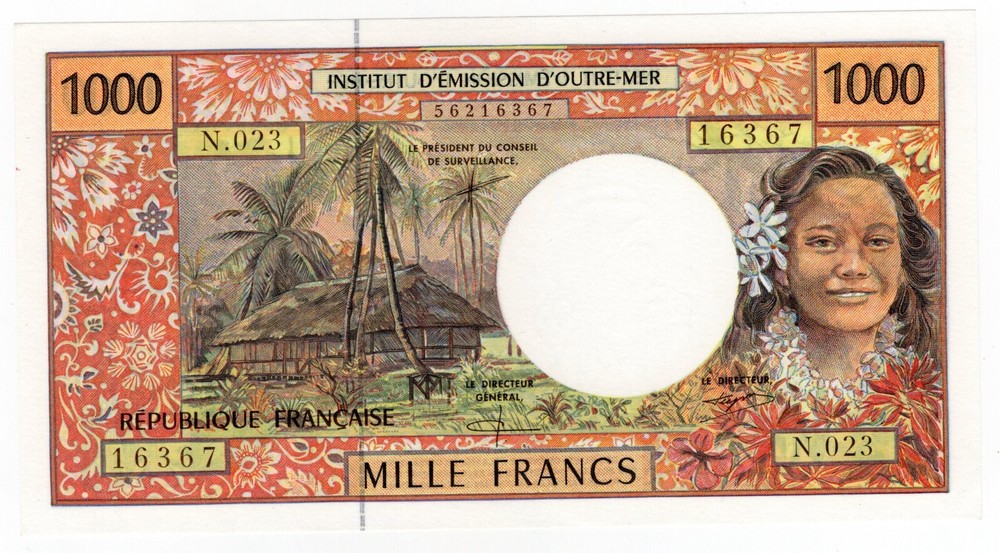 FRENCH PACIFIC TERRITORIE P-2f 1000 Francs 2002 UNC