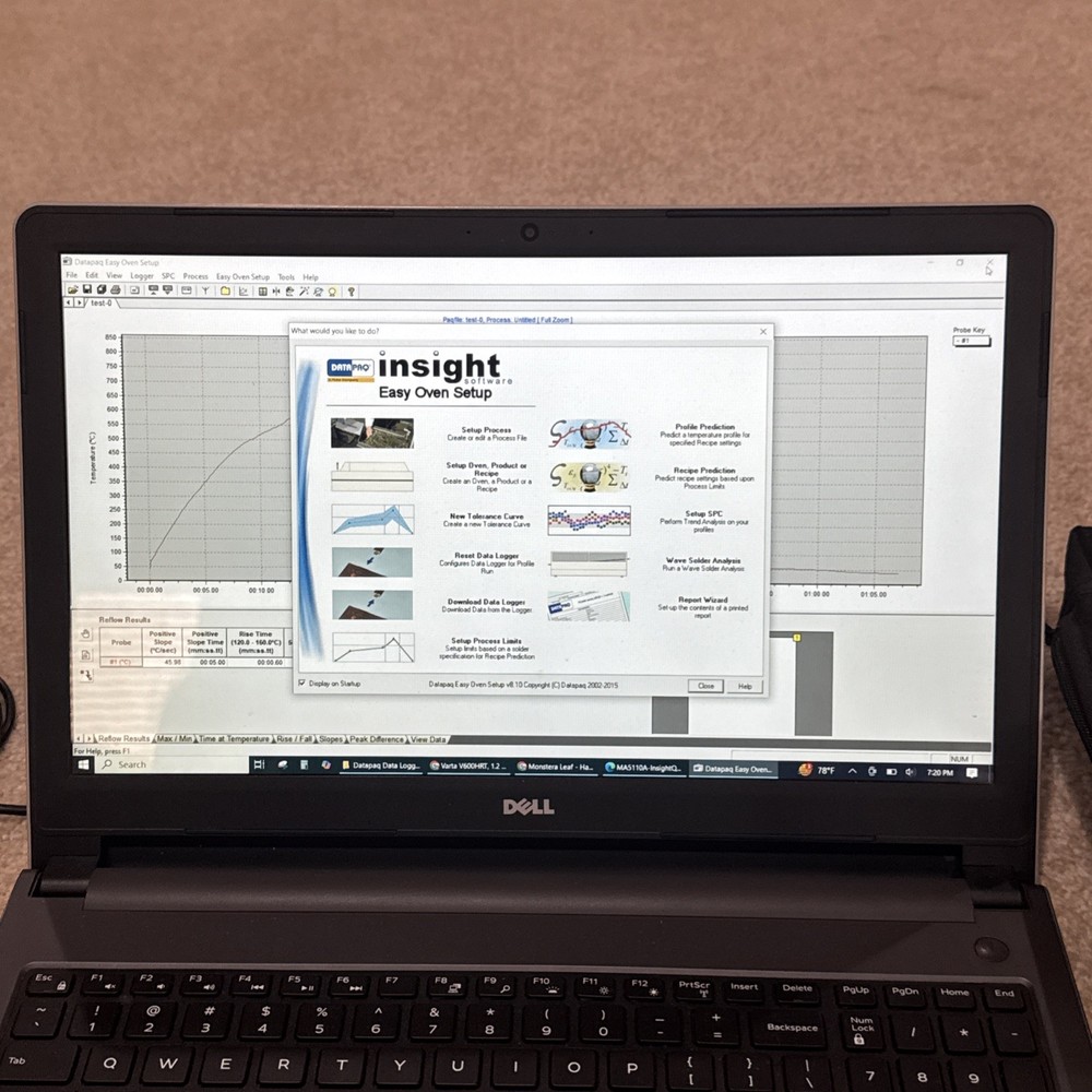 DATAPAQ Q18 (DQ1860) Reflow Profile Tracker System Everything Tested working