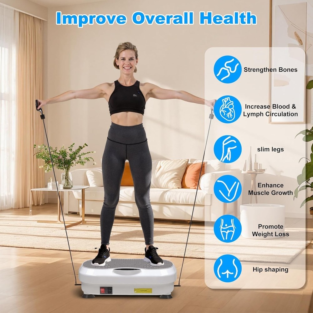Curved Vibration Plate Exercise Machine with Magnetic , Lymphatic Dr...