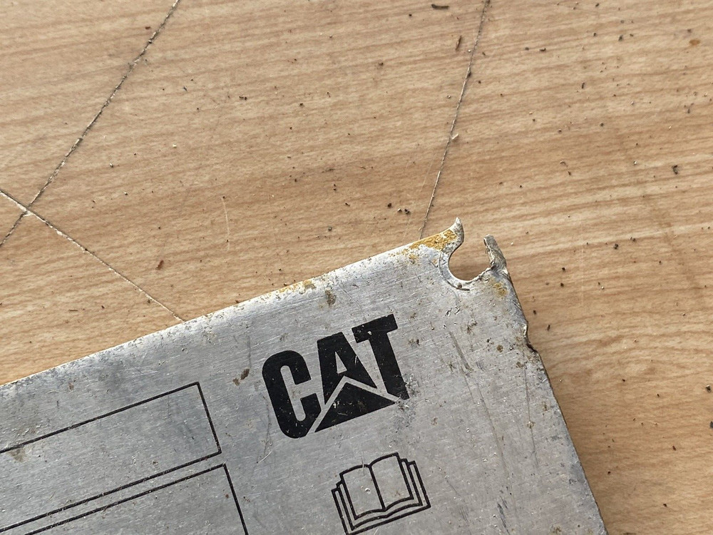 Caterpillar 416 Backhoe Plaque Cat Tag Information Vin Vehicle Identification
