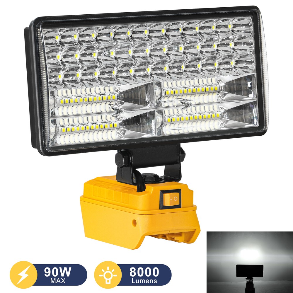 LED Work Light for Dewalt 20V Battery,90W Flood Light Torch for Workshop,Camping