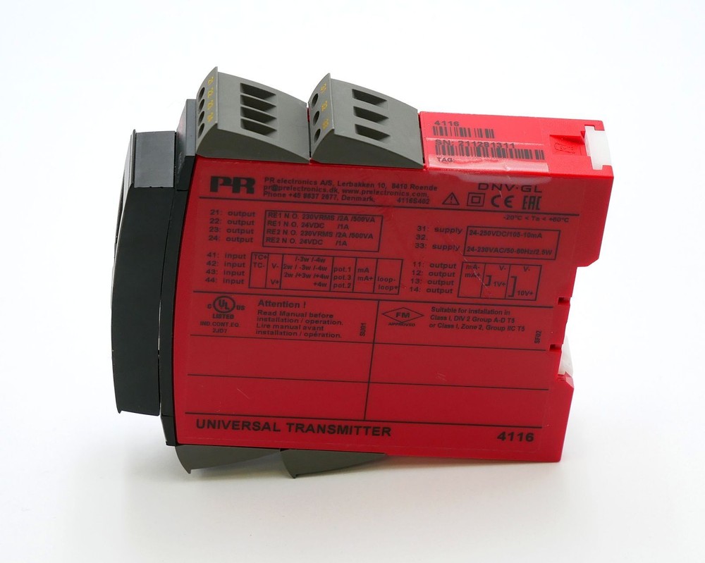 PR electronics 4116 transmitter + 4501 control unit -unused/original packaging-