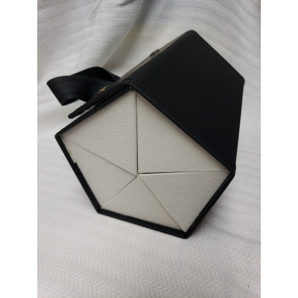 Eyewear Storage Travel Case Black with white sections