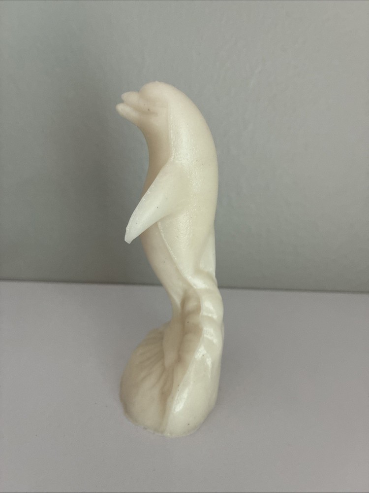 Mold-a-Rama White Dolphin Figurine