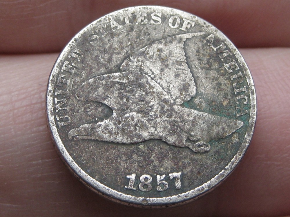 1857 Flying Eagle Penny One Cent- VG/Fine Details