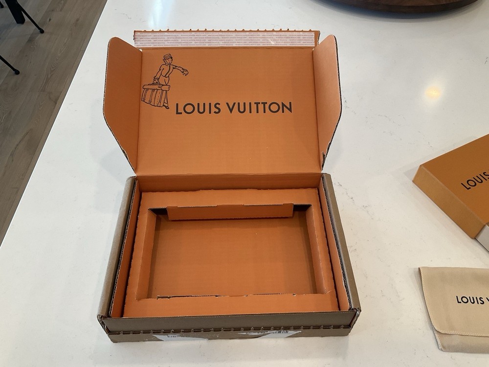 LOUIS VUITTON Drawer box & Dust Cover-NEW. (Includes Outer Mailing Box-used x1).