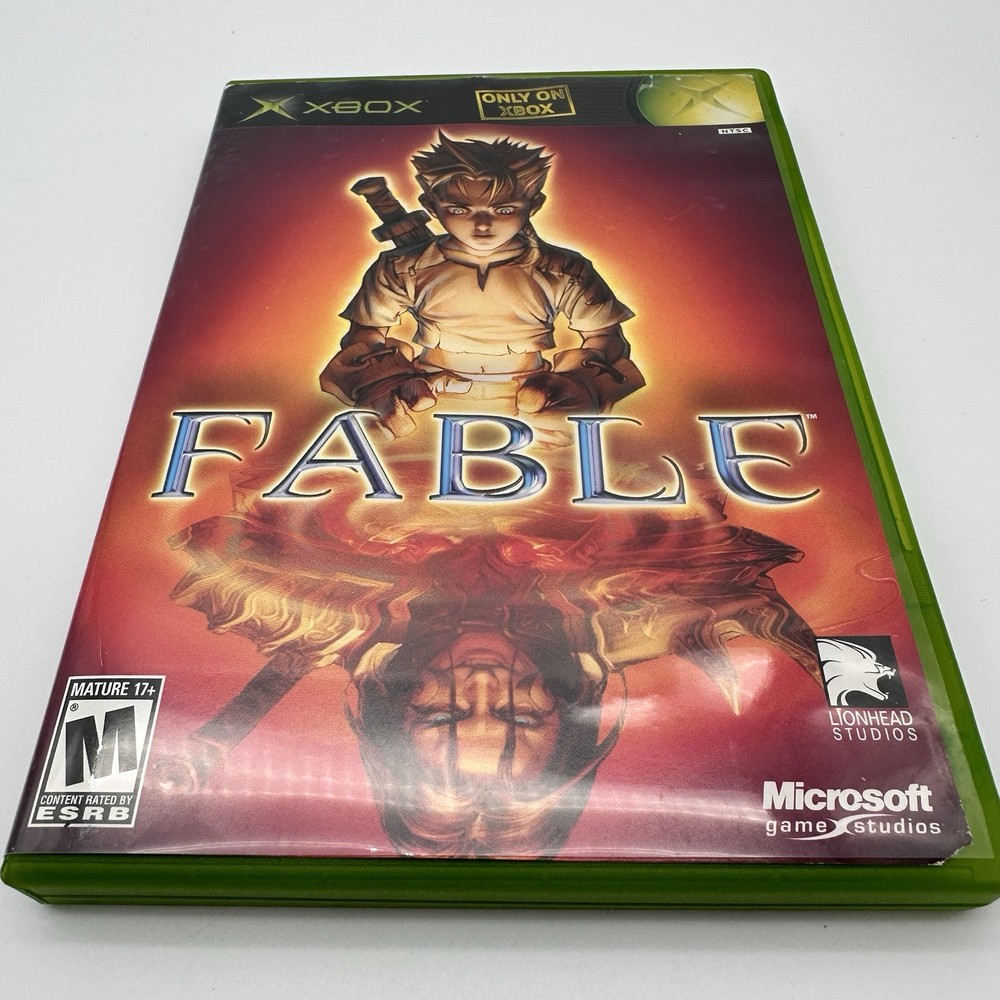 Fable Original Xbox Case & Manual Only Authentic Cover Art No Disc RPG