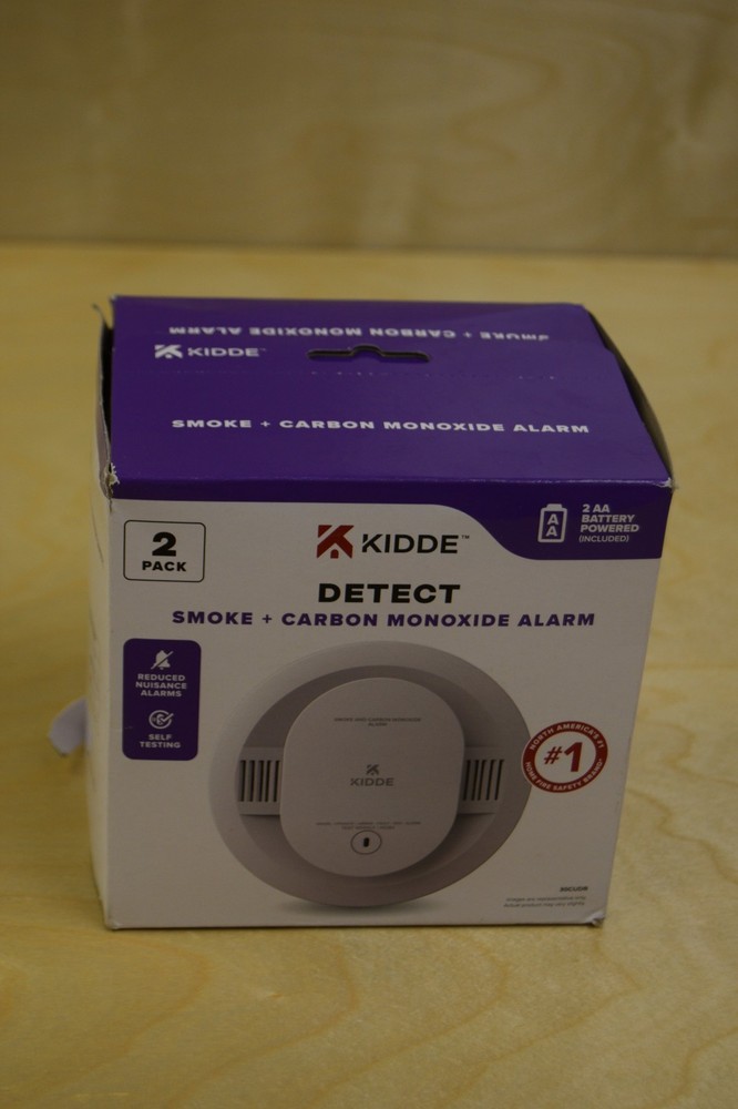 Kidde Smoke & Carbon Monoxide Detector, LED Warning Light, 2 Pack, New