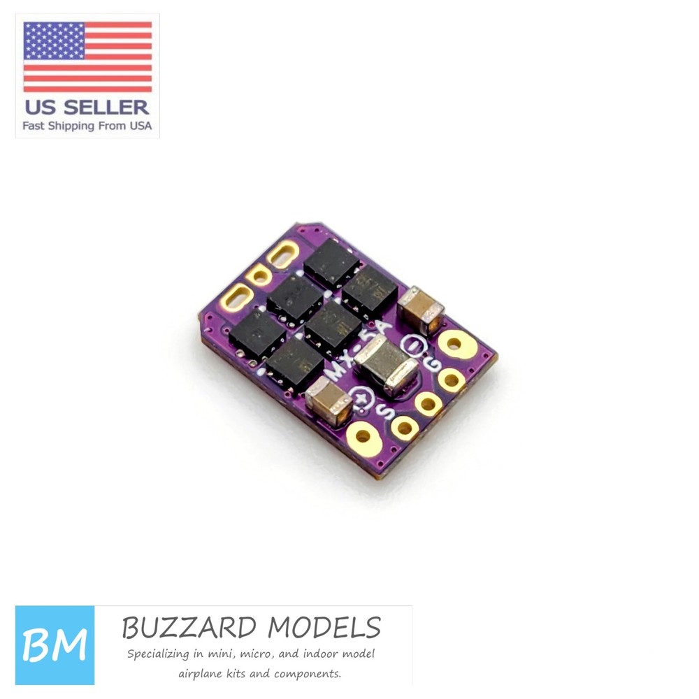 MX-5A Micro Brushless 5-amp ESC 1S .39 Gram Bare Board PCB