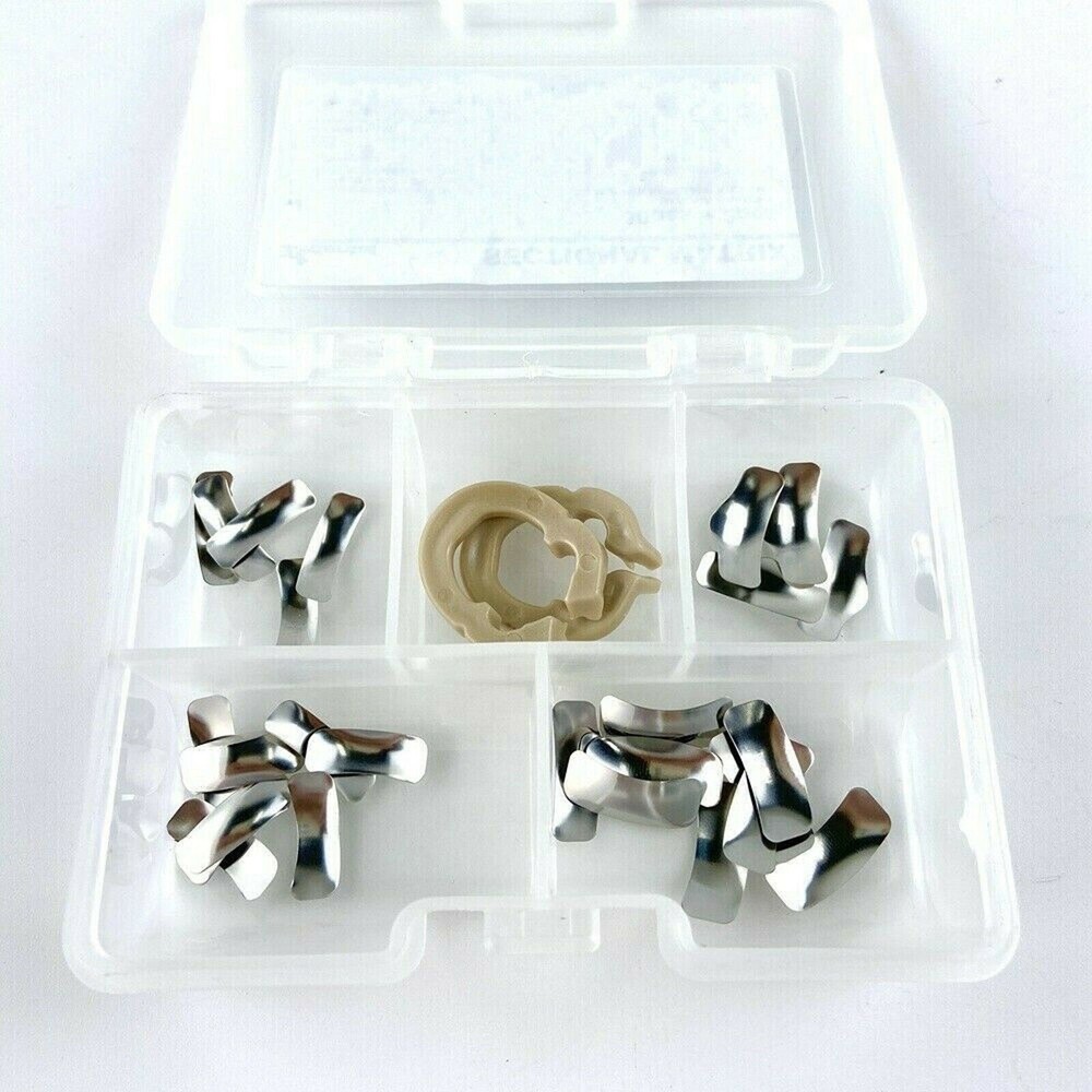 Dental Sectional Contoured Matrices Matrix Bands Clamping Separating Ring Kit