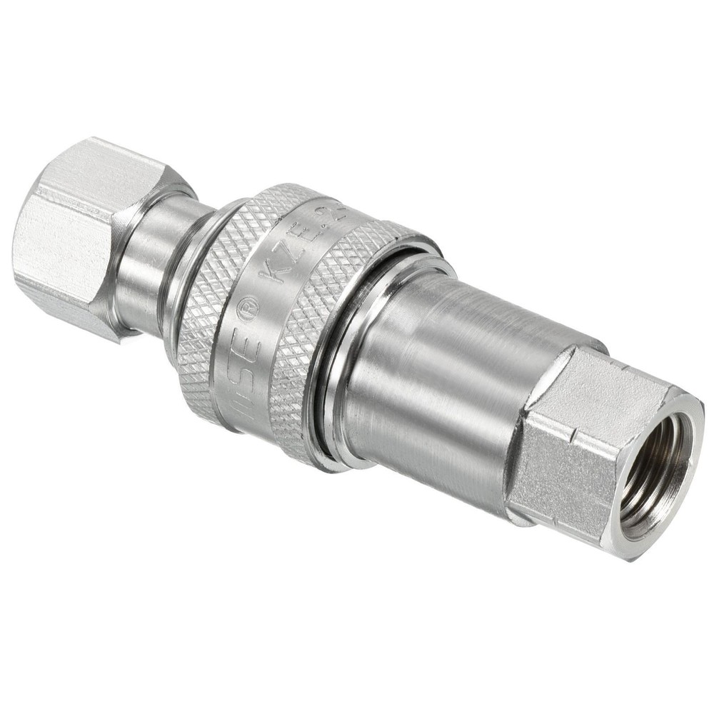 Hydraulic Quick Connect Coupler M20x1.5mm Female Thread Pipe Fitting Silver