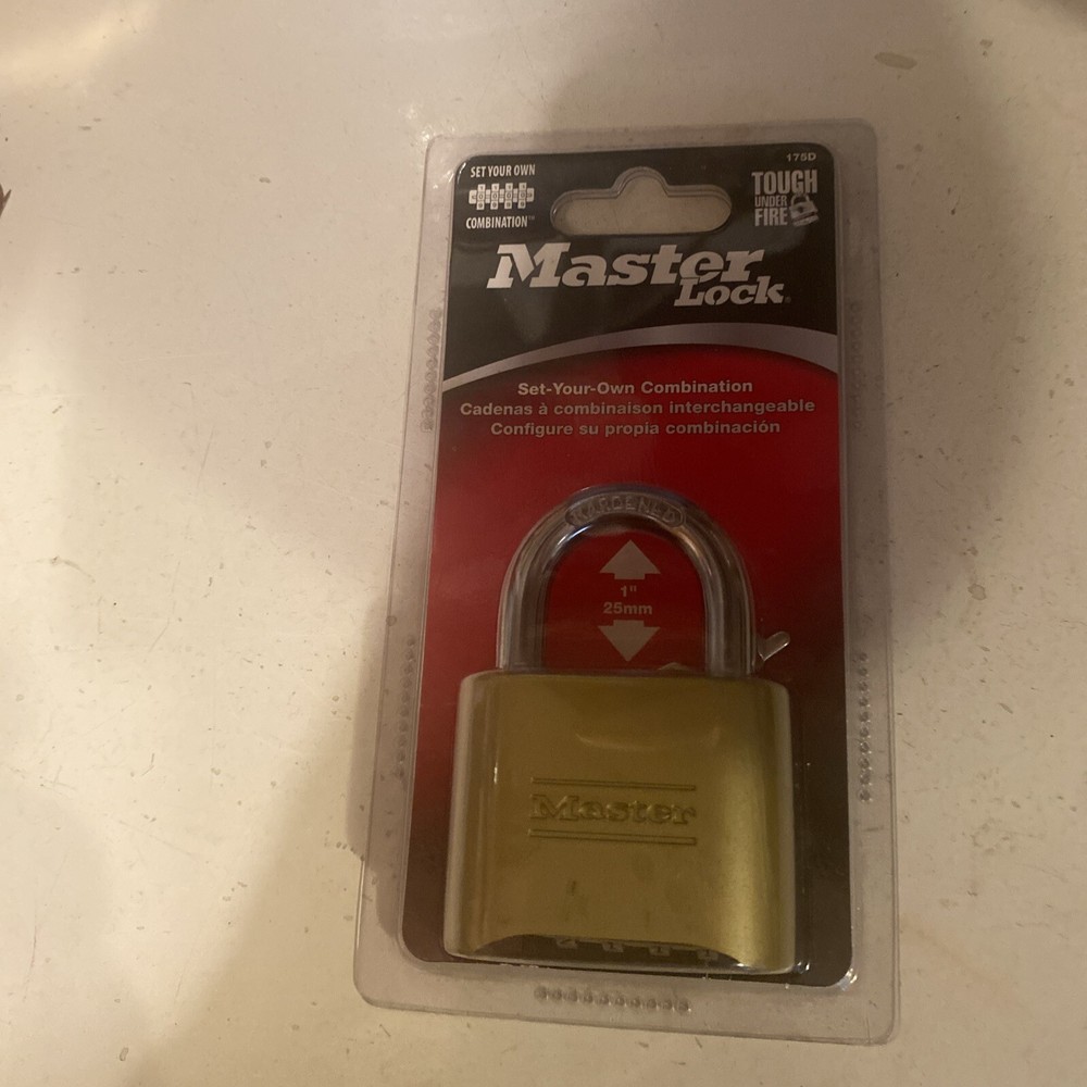 COMBINATION Padlock 2" Master Lock No. 175D Resettable, Set Your Own Combination