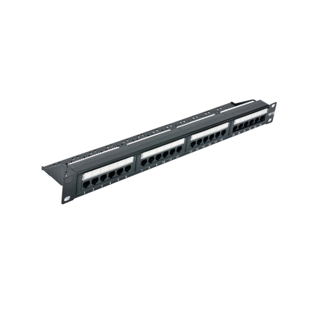 24 port Cat5e UTP LAN wall mount patch panel bracket RJ45 110 Network