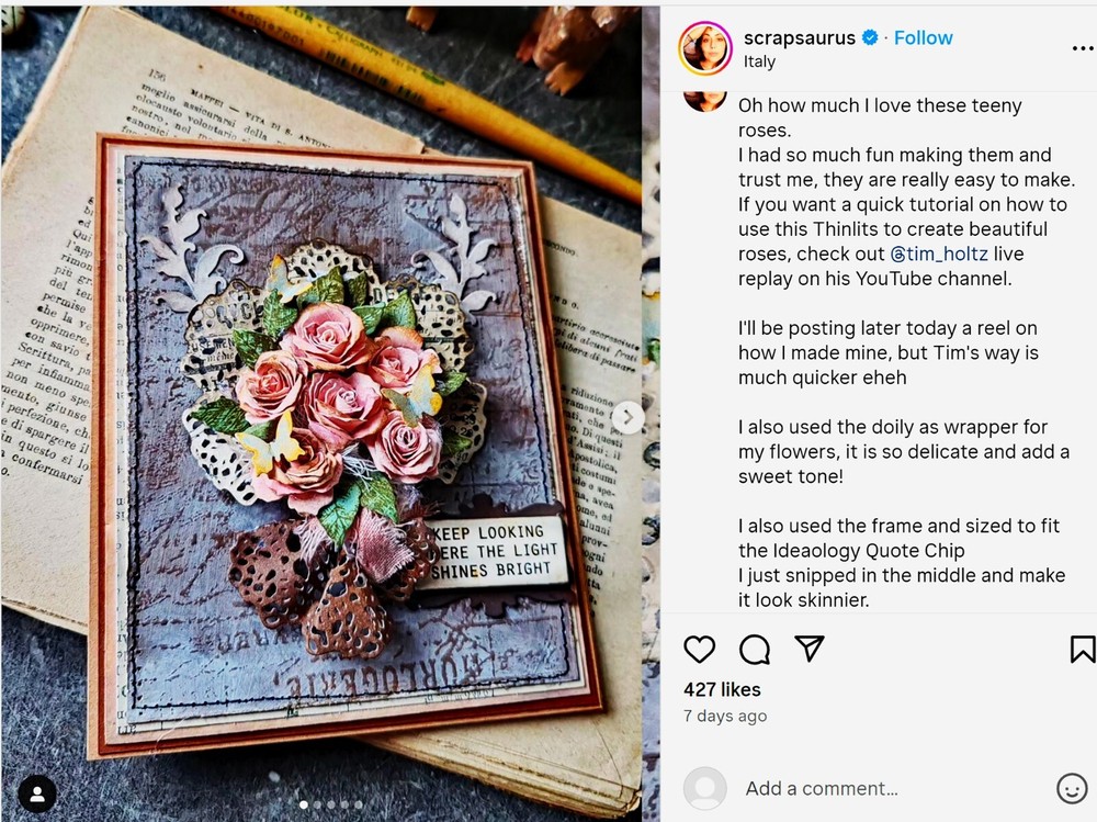 New Sizzix Thinlits 15pc Boutique #666607 Retail $20.99 by Tim Holtz Vault