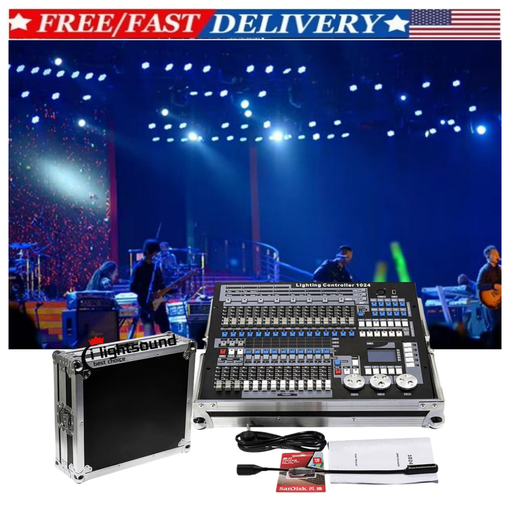 US DMX 1024 channels Stage Lighting controller DJ console Equipment/Flight Case