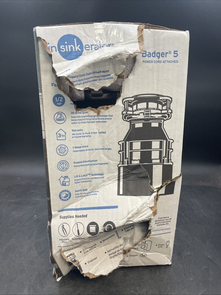 InSinkErator Badger 5 1/2HP Garbage Disposal