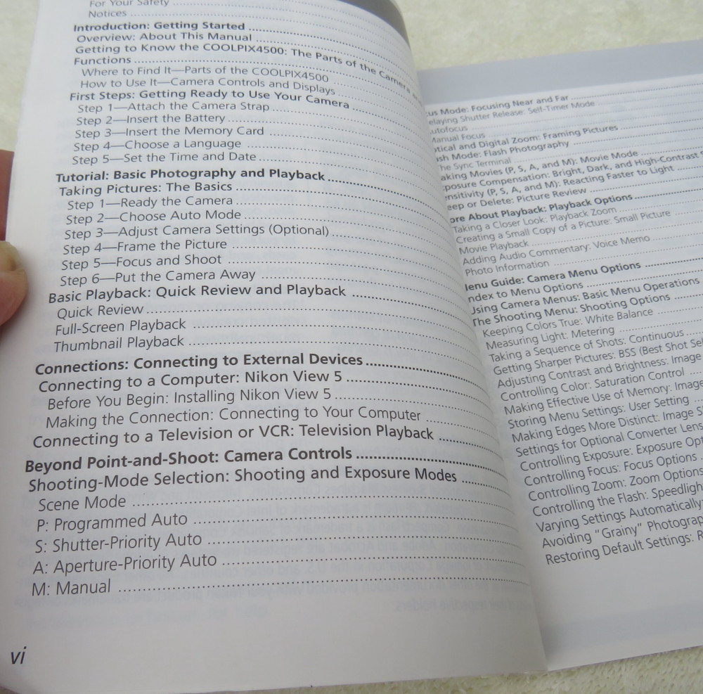 Nikon CoolPix 4500 Digital Camera User Guide Instruction Manual - Used