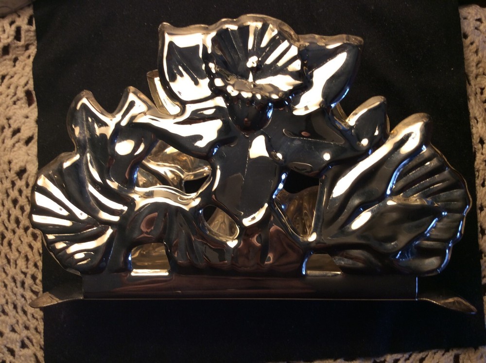 Silver plated letter holder beautiful design great gift stocking stuffer